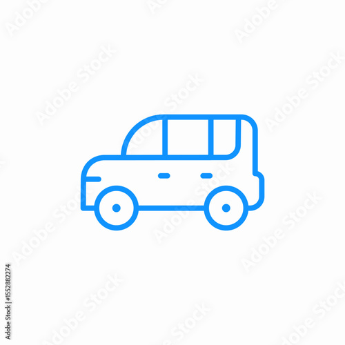 compact suv icon sign vector