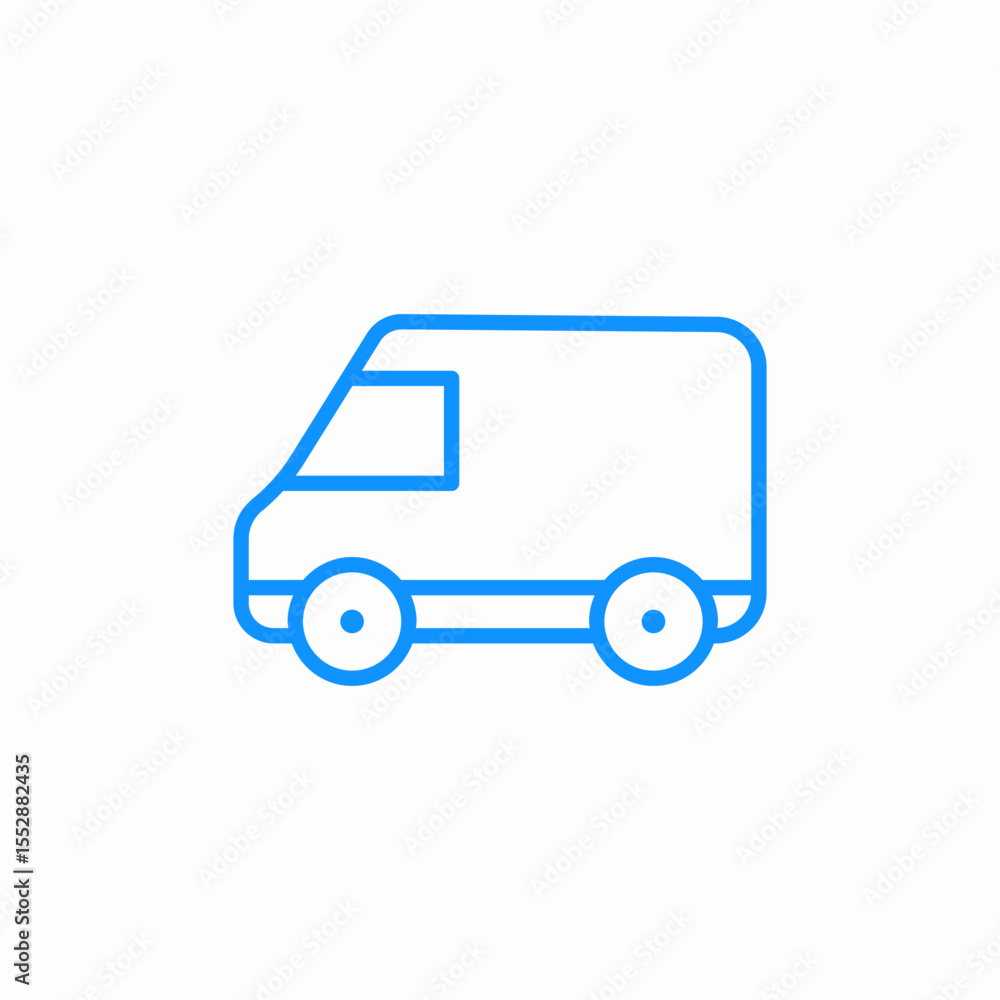 Fototapeta premium delivery van icon sign vector