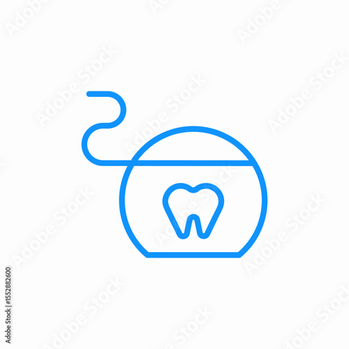 dental floss icon sign vector