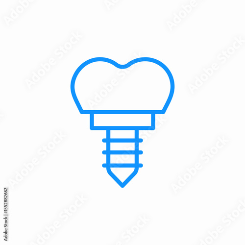 dental implant icon sign vector