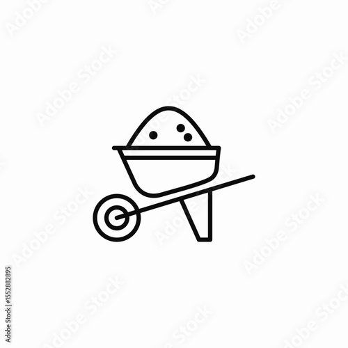 full barrow icon sign vector
