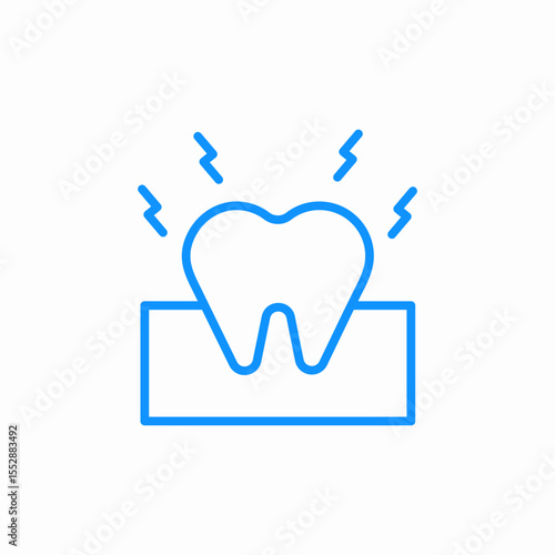 tooth pain icon sign vector