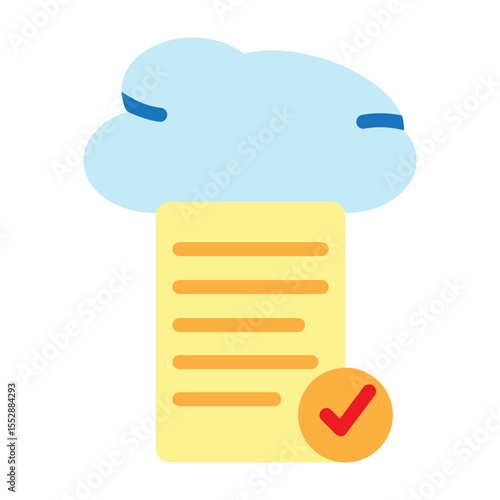 Cloud Skills Vector Flat Icon Design