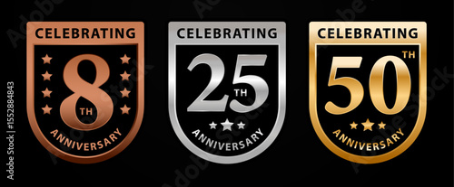 Bronze, Silver and Gold Anniversary Symbols
