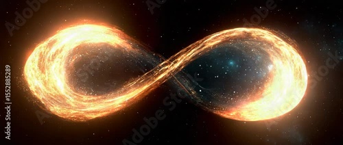 Infinity symbol in space 
