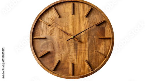 Wallpaper Mural Modern Wooden Clock Accent on the Transparent Background Torontodigital.ca
