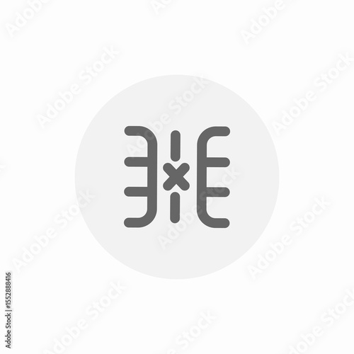 dna helix crossed icon sign vector