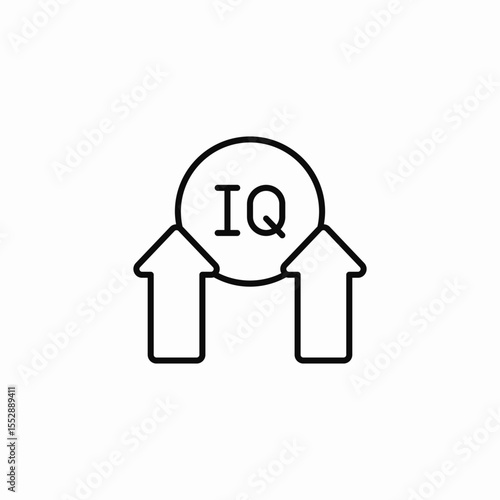 increase iq icon sign vector