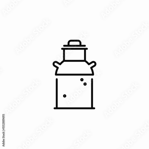 milk can icon sign vector
