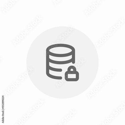secure database icon sign vector