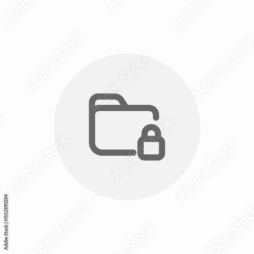 secure folder icon sign vector