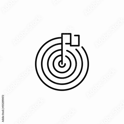 target center icon sign vector