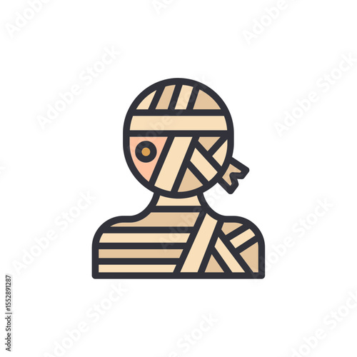 Whimsical Mummy Character Illustration On A Transparent Canvas