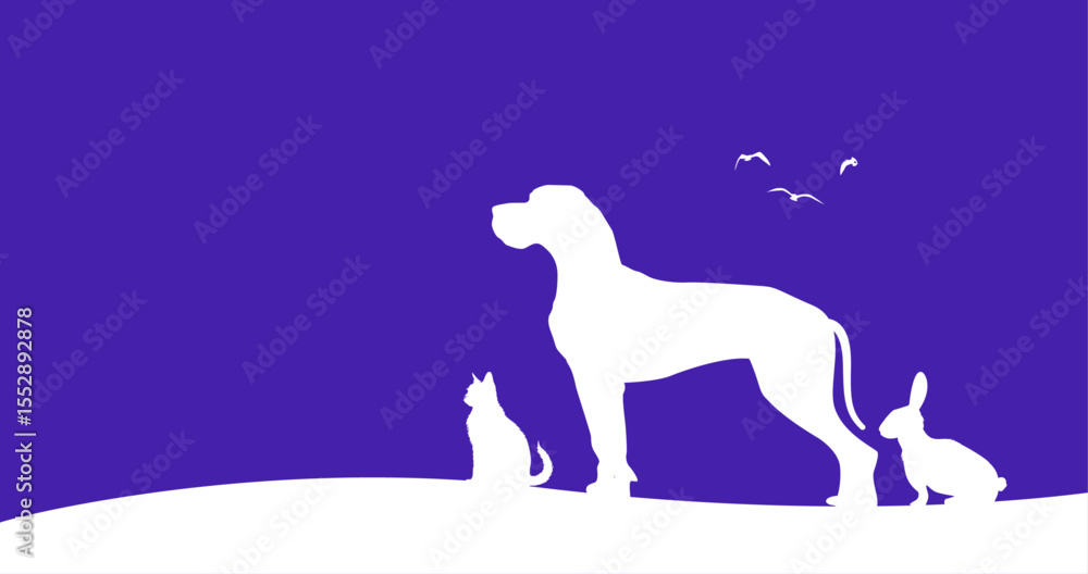 Fototapeta premium sagome, animali, animali domestici, animali di compagnia, veterinario