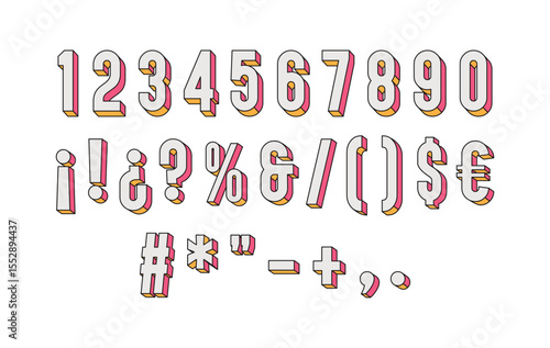 3D Typography isolated.