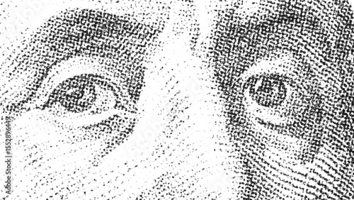 Billede på lærred 100 us dollar close up texture background on PNG background.