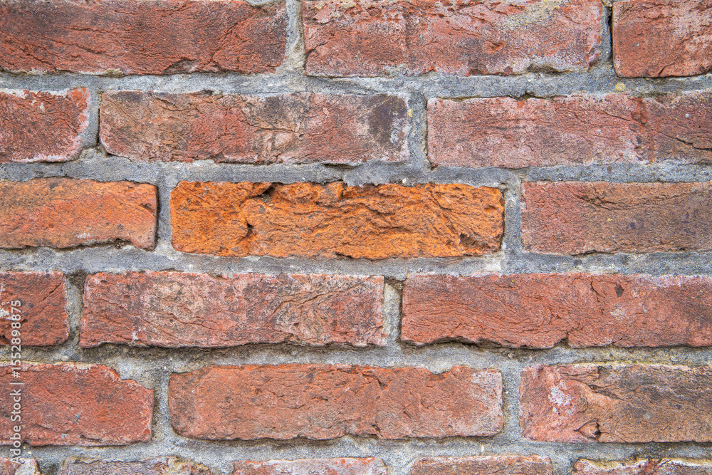 Obraz premium Weathered red brick wall texture. Background.