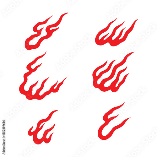 traditional japanese flame illustrations