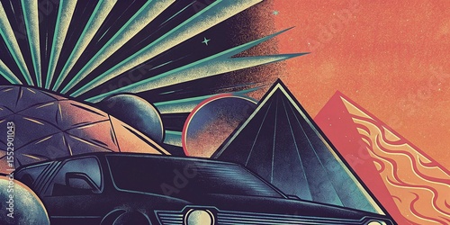 Fototapeta Naklejka Na Ścianę i Meble -  Vintage background with space for your text, grunge illustration.