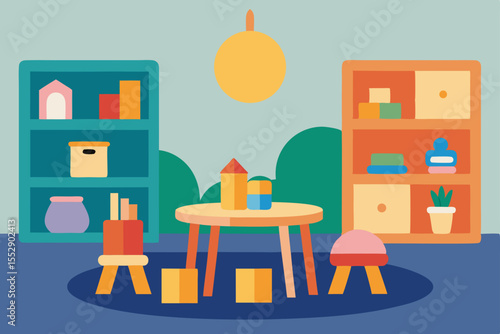 Playful Kids Room Design Colorful Furniture and Toys for Creative Play