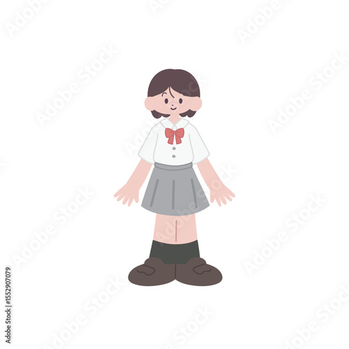 夏の制服を着た女子学生