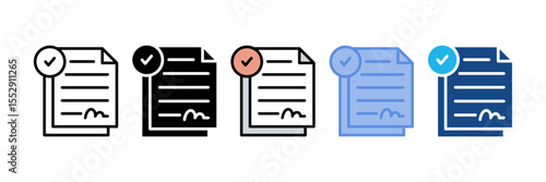 Agreement Check Icon Element For Design