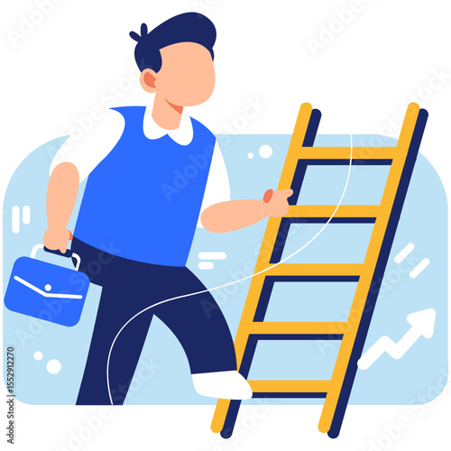 Ambitious Professional Climbing the Career Ladder to Achieve Growth, Opportunity, and Long-Term Success in a Competitive Work Environment
