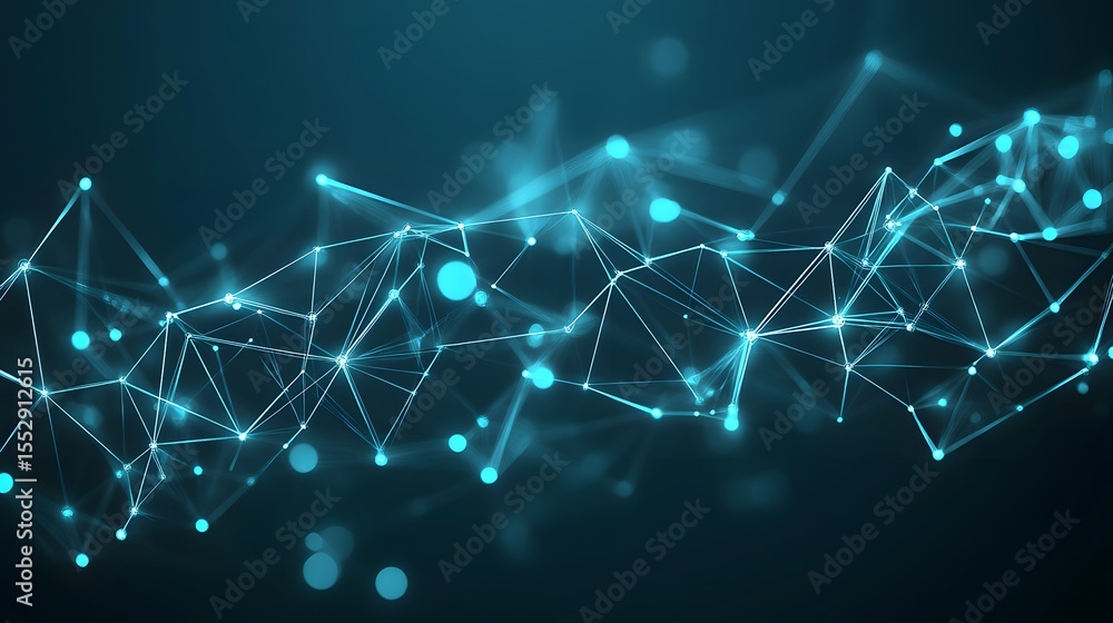 Obraz premium Abstract Network Connection Digital Data Flow