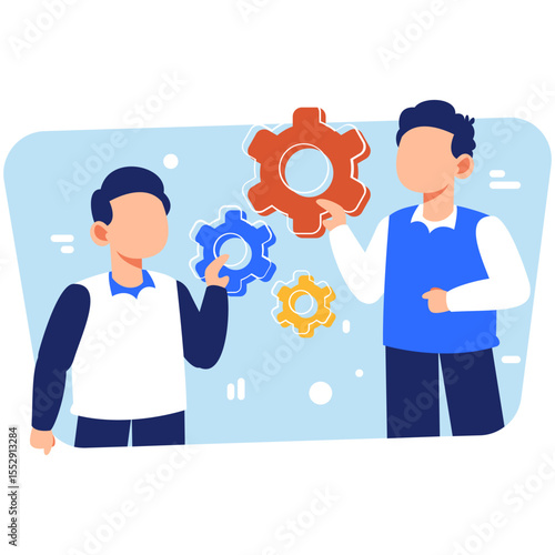 Collaborative Teamwork with Gears Driving Business Innovation and Success