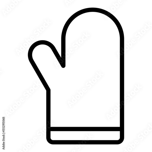 Oven glove icon. Vector line icon
