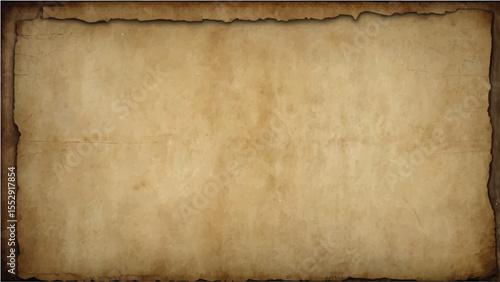 Antique, stained brown parchment with burnt edges offers a versatile vintage grunge texture for your design projects