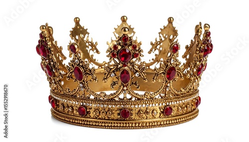 Gold Crown with Red Jewels. (1)