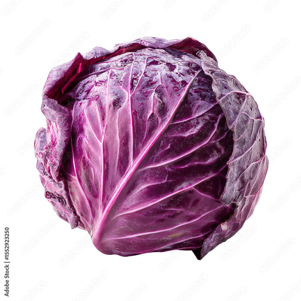 Obraz premium Fresh and vibrant red cabbage, showcasing its intricate layers and rich color