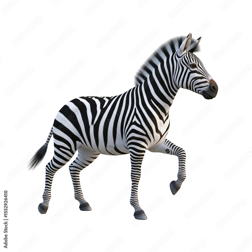 Fototapeta premium zebra isolated on white