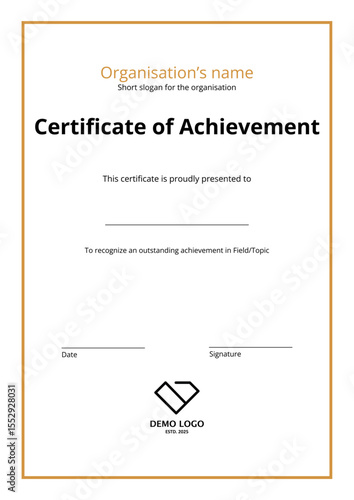 Editable Certificate Template – Horizontal Layout