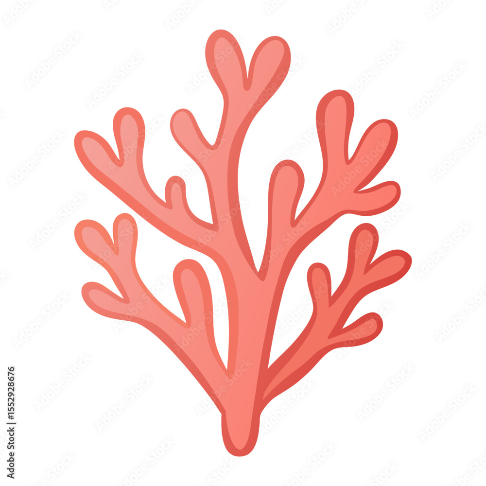 Obraz premium Flat coral branch icon vector illustration design