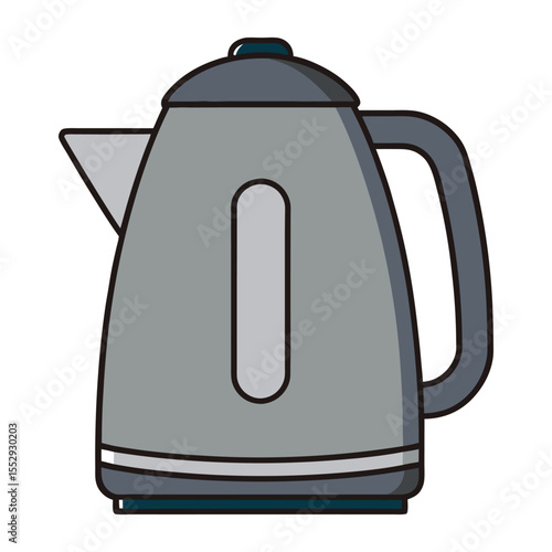 Flat electric kettle icon vector illustration design