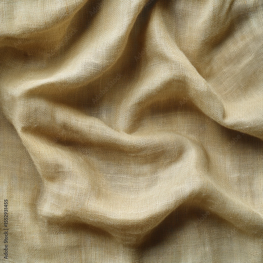 Elegant Plain Beige Fabric with Soft Texture and Natural Drapery Elegant Plain Beige Fabric with Soft Texture and Natural Drapery