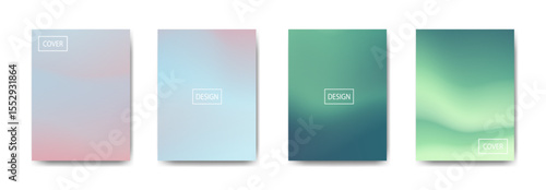 set of abstract background with beautiful gradation color, colorful background for poster flyer banner backdrop.vertical banner.cool fluid background vector illustration