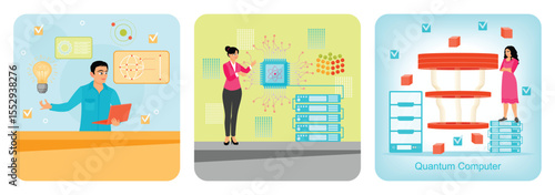 Qubit. Semiconductor Scientist. Quantum Computing Advancements.