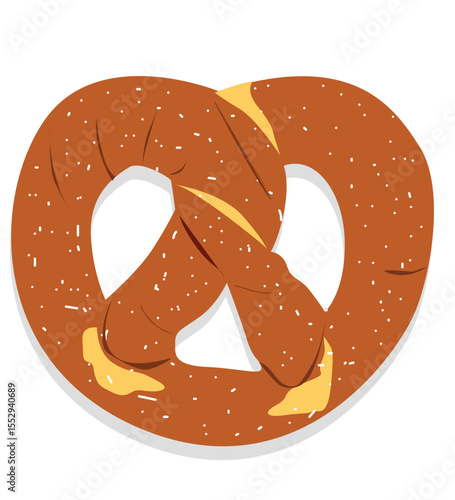 vector illustration of a pretzel 