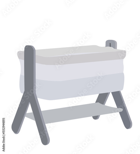 baby bed.Furniture for a newborn, a crib in a nursery.