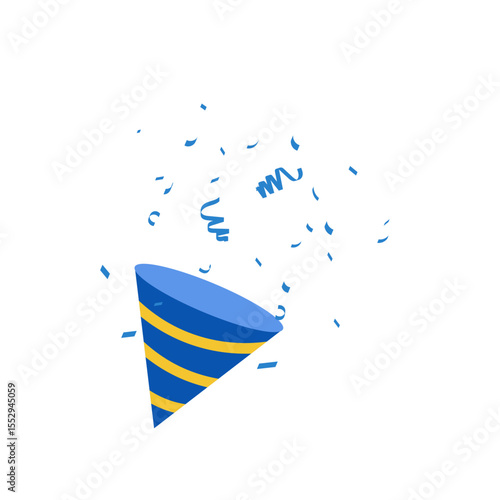Illustration of Confetti Party Popper