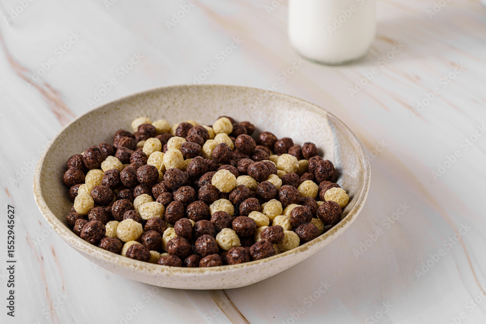 chocolate cereal flakes balls with milk chocolate cereal flakes balls with milk
