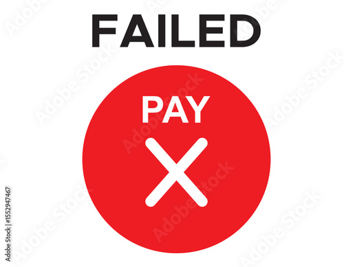 pay failed vector design template design