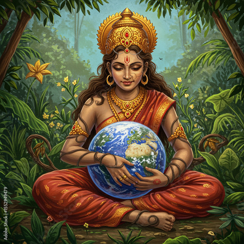Goddess Protecting Earth, N...