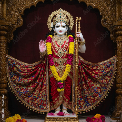 Lord Krishna Statue in Orna...