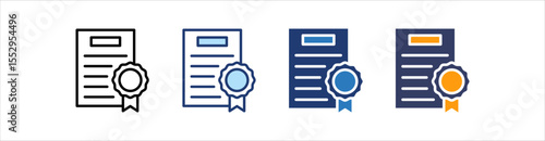 License Icon  Set Multiple Style Collection