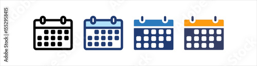 Calendar Icon Set Multiple Style Collection