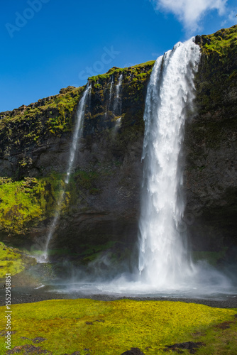 Amazing Seljalandsfoss waterfall in south east Iceland 